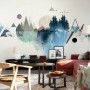 Forest Geometric Pattern Wallpaper Mural