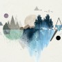 Forest Geometric Pattern Wallpaper Mural