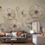 Monochrome Poppy Flower Wallpaper Mural