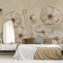 Monochrome Poppy Flower Wallpaper Mural