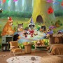 Cartoon Animals in the Woods Wallpaper Mural