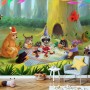 Cartoon Animals in the Woods Wallpaper Mural