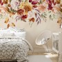 Vintage Pink Floral Wallpaper Mural