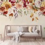 Vintage Pink Floral Wallpaper Mural