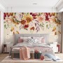 Vintage Pink Floral Wallpaper Mural