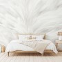 Monochrome Feather Pattern Wallpaper Mural