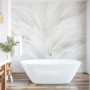 Monochrome Feather Pattern Wallpaper Mural