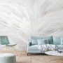Monochrome Feather Pattern Wallpaper Mural