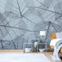 Monochrome Leaf Pattern Wallpaper Mural