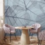 Monochrome Leaf Pattern Wallpaper Mural