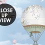 Cherry Blossom with Soft Hot Air Balloon Wallpaper Mural
