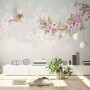 Watercolor Pink Begonia Flowers Wallpaper Mural