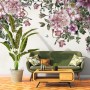 Vintage Pink Floral Art Wallpaper Mural