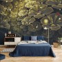 Dark Floral of Yellow Light Wallpaper Mural