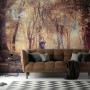 Watercolor Forest and Elk Wallpaper Mural