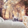 Watercolor Forest and Elk Wallpaper Mural
