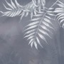 White Tropical Leafy Wallpaper Mural