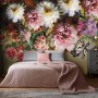 Retro Colorful Flowers Wallpaper Mural