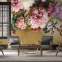 Retro Colorful Flowers Wallpaper Mural