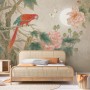 Nostalgic Peony Blossom and Parrot Wallpaper Mural