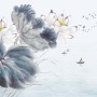 Lotus Floral Art Wallpaper Mural