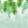 Tropical Leaves and Shading Leaf Wallpaper Mural