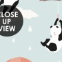 Kids Pandas With Colorful Umbrella Wallpaper Mural