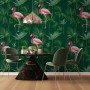 Pink Flamingo in the Tropical Forest Wallpaper Mural