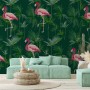 Pink Flamingo in the Tropical Forest Wallpaper Mural