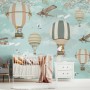 Hot Air Balloon with Animals Wallpaper Mural