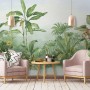 Tropical Rainforest Drawing Art Wallpaper Mural