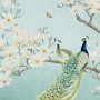 Peacock with Magnolia Blossom Wallpaper Mural