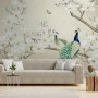 Peacock with Magnolia Blossom Wallpaper Mural