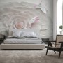 3D Embossed Look Flowers and Butterfly Wallpaper Mural