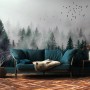 Dark Forest Misty Landscape Wallpaper Mural
