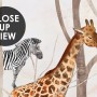 Watercolor Wild Animals Wallpaper Mural