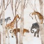 Watercolor Wild Animals Wallpaper Mural