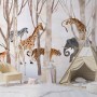 Watercolor Wild Animals Wallpaper Mural
