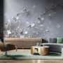 Artistic Magnolia Flowers and Branches Wallpaper Mural