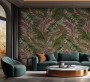 Charcoal Banana and Palm Leaves Wallpaper Mural