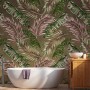 Charcoal Banana and Palm Leaves Wallpaper Mural
