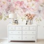 Pink Hydrangea Floral Art Wallpaper Mural