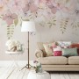 Pink Hydrangea Floral Art Wallpaper Mural