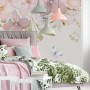 Pink Hydrangea Floral Art Wallpaper Mural