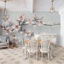 3D Look Pink Magnolia Blossom Wallpaper Mural