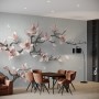 3D Look Pink Magnolia Blossom Wallpaper Mural