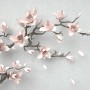 3D Look Pink Magnolia Blossom Wallpaper Mural
