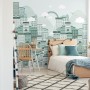 Monochrome City View Wallpaper Mural