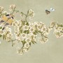 Cream Begonia Blossom Floral Art Wallpaper Mural