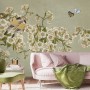 Cream Begonia Blossom Floral Art Wallpaper Mural